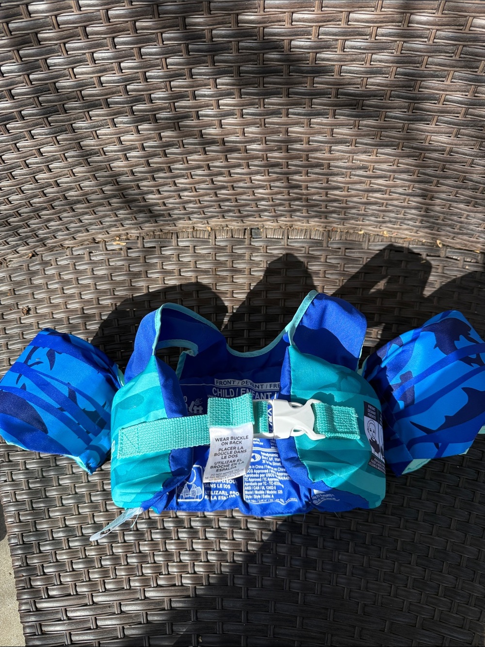 Speedo Blue & Teal Kids Swim Vest with Arm Bands